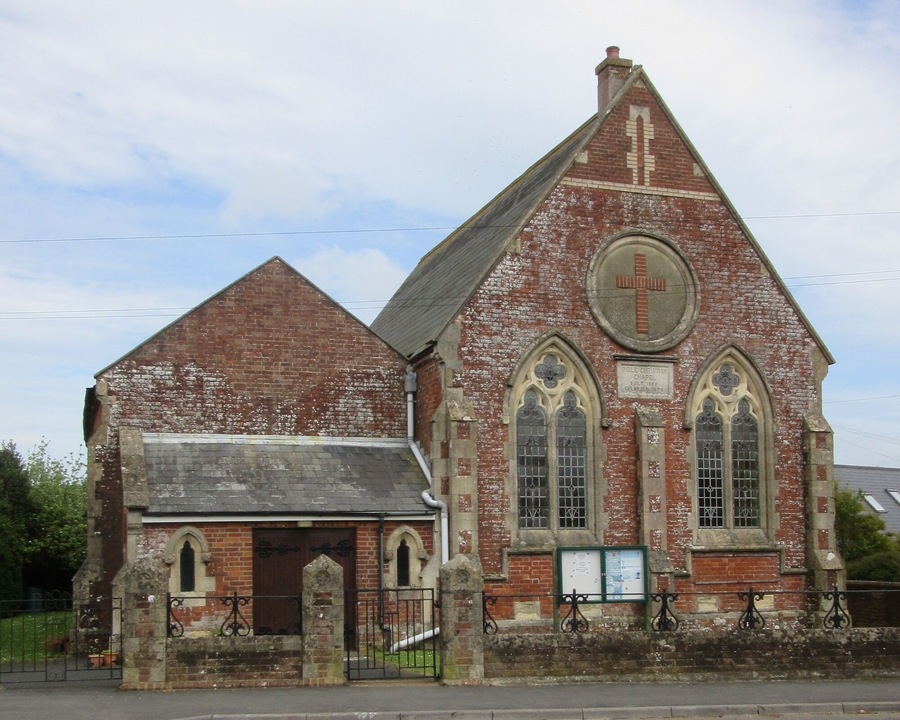 Arreton Methodist Church, Main Road, Arreton, Isle of Wight, England. Built in 1866 and extended in 1879. The church, on the north side of the main road through Arreton village, is still in active use with a Methodist congregation, having originally been built for Bible Christian Methodists.