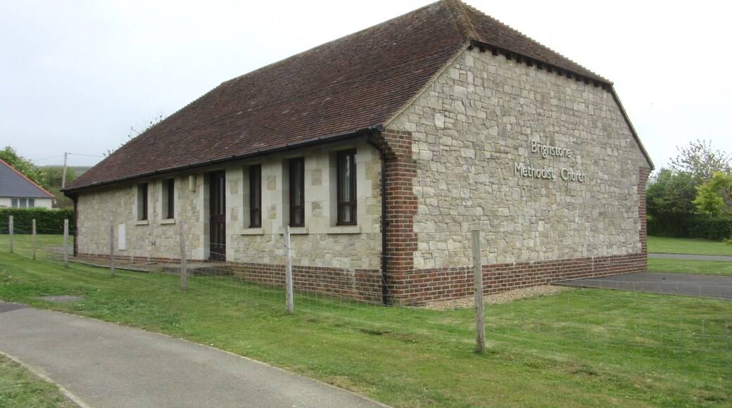 Brighstone Methodist Church, Wilberforce Road, Brighstone, Isle of Wight, England. Built in 1999 in the "modern" part of the village to replace the original Methodist chapel of 1837.