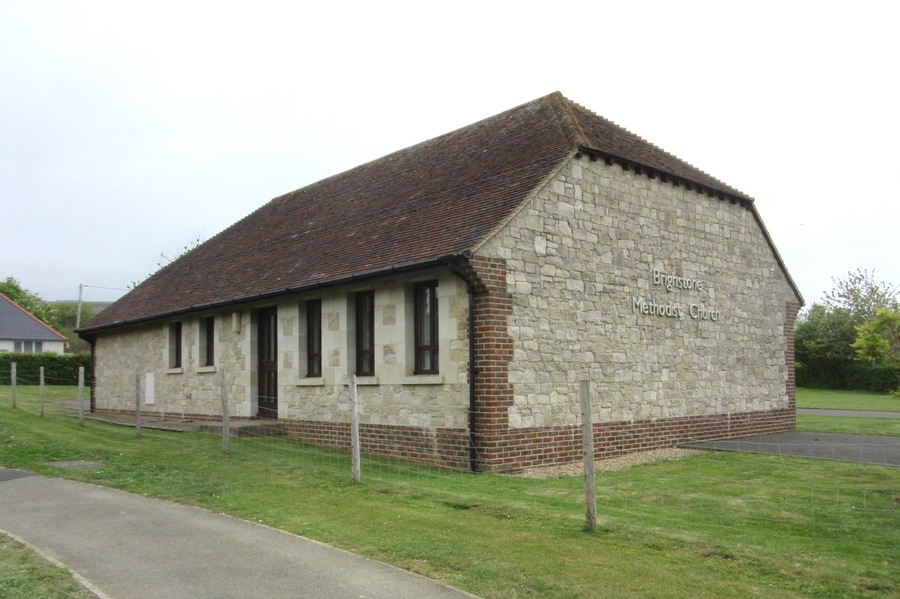 Brighstone Methodist Church, Wilberforce Road, Brighstone, Isle of Wight, England. Built in 1999 in the "modern" part of the village to replace the original Methodist chapel of 1837.