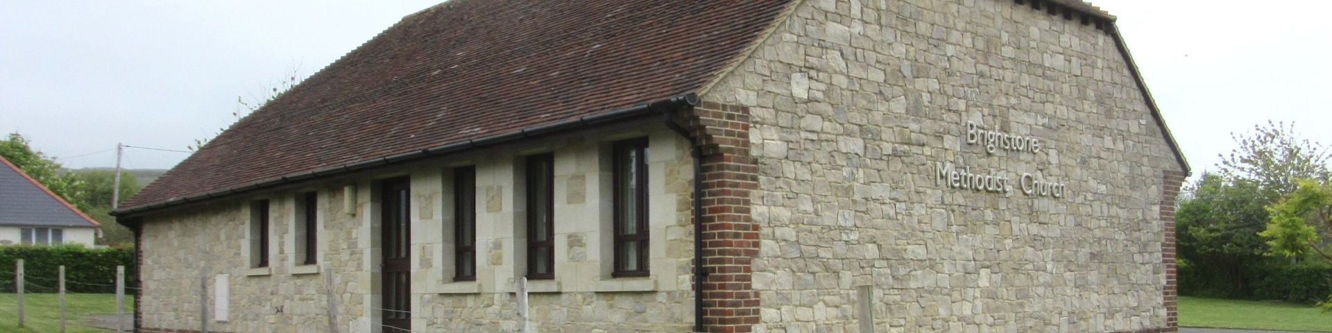 Brighstone Methodist Church, Wilberforce Road, Brighstone, Isle of Wight, England. Built in 1999 in the "modern" part of the village to replace the original Methodist chapel of 1837.