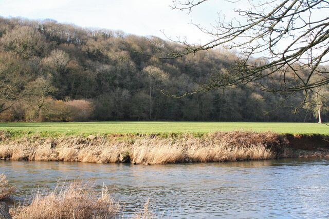 Iddesleigh: The Torridge. Seen just below its confluence with the Okement, near Bridge Town. If there was a bridge here, and the indications are that there was, there is no evidence on the ground today. Looking roughly north west