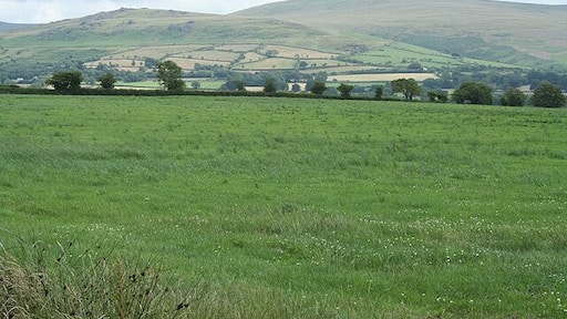 Sourton: towards Dartmoor .. ..With Sourton Tors the outcrops to the left. Looking east-south-east