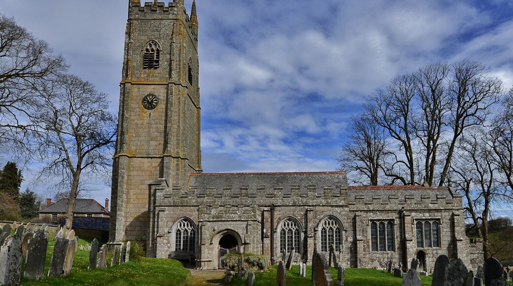 St Andrew's parish church, Sampford Courtenay, Devon, seen from the south