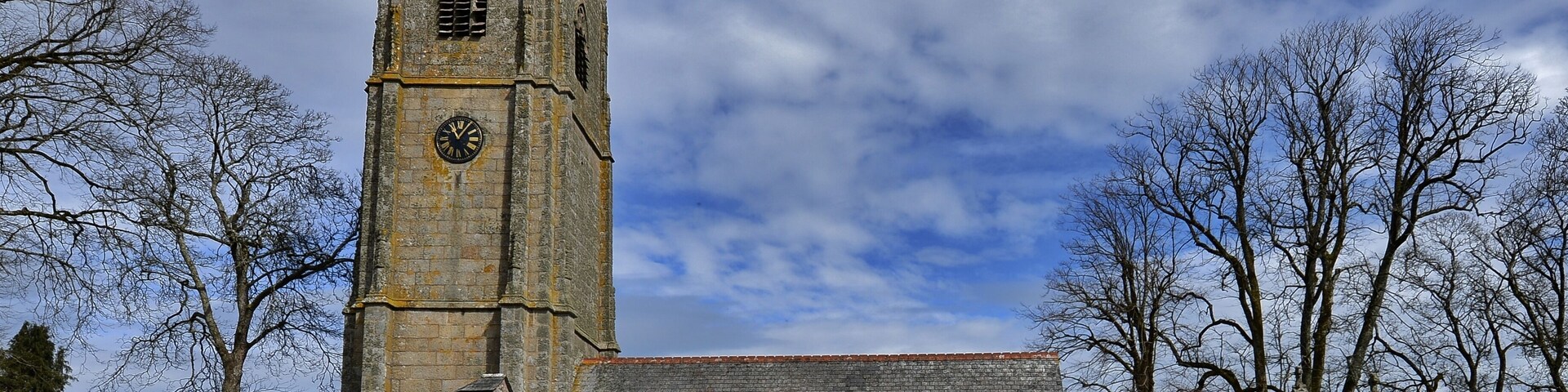 St Andrew's parish church, Sampford Courtenay, Devon, seen from the south