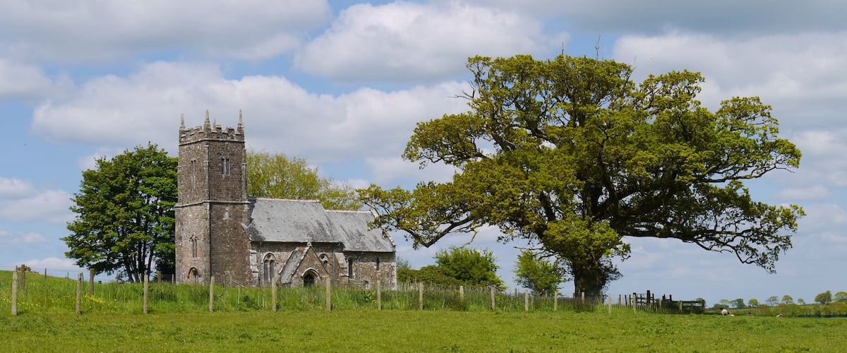 St Marys parish church, Ashbury Devon, seen from the southwest