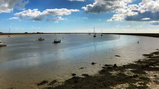 Looking towards Orford Ness from the river bank.