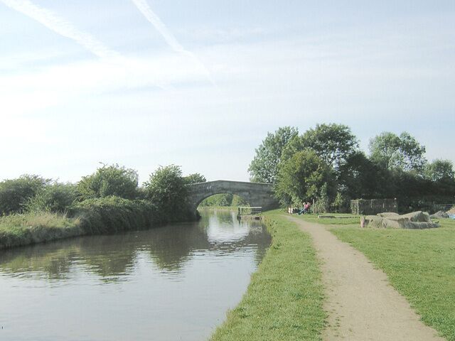 Moss Bridge. Not only a fine stone bridge over the canal, but a rather nice children's play area in the foreground