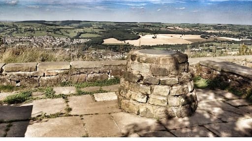 The view from The Chevin located just above the town of Otley, West Yorkshire