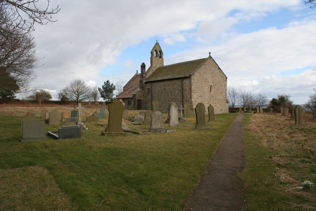 St Mary's Church, Stainburn. The churchyard was cleared of weeds before winter and nothing has grown back. Compare with the view in summer: 1431802