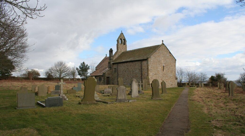St Mary's Church, Stainburn. The churchyard was cleared of weeds before winter and nothing has grown back. Compare with the view in summer: 1431802