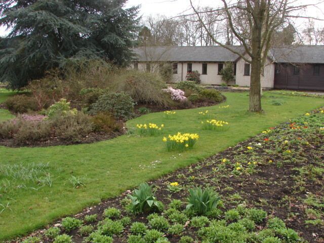 Ottershaw Memorial Garden The beautifully tended Memorial Garden in spring.