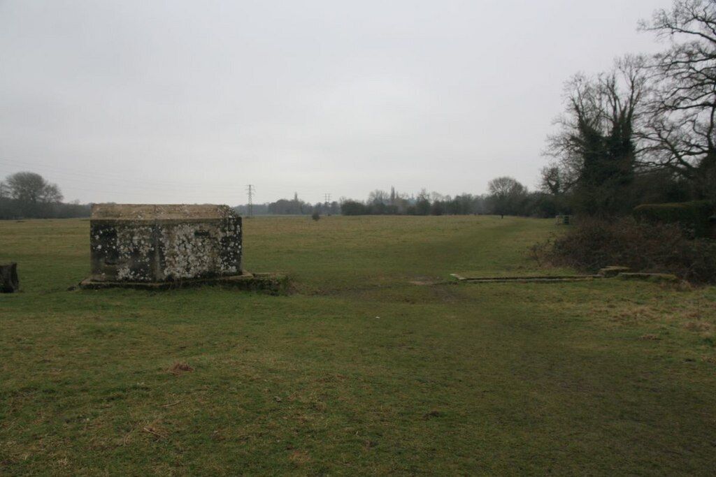 Looking at the pillbox View of the pillbox showing the sluice that fed the anti-tank ditch that ran round the area near Pangbourne.