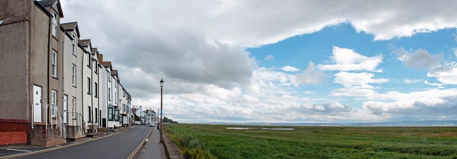 The promenade on a cloudy morning.
