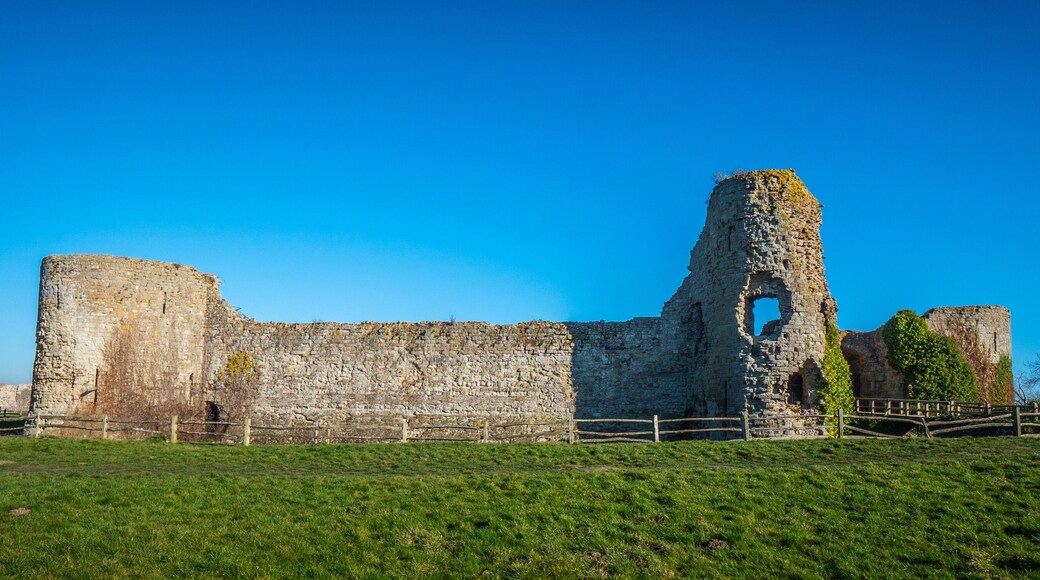 Pevensey Castle in Sussex ruins of medieval castle