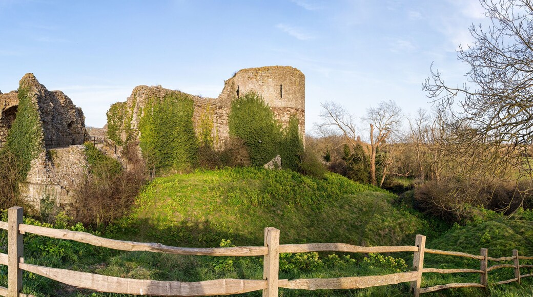 Panorama von Pevensey Castle in East Sussex, Großbritanien
