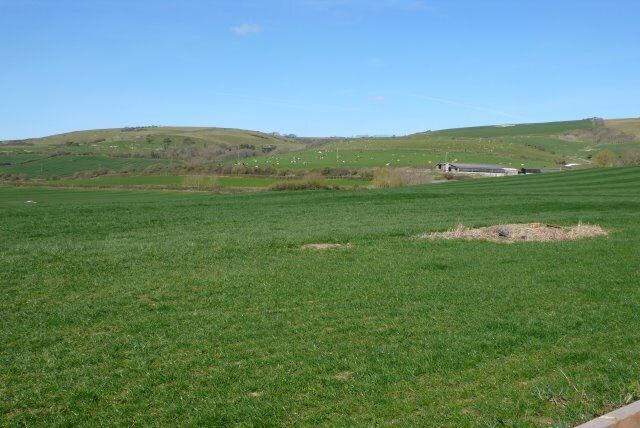 Countryside near Portesham View NW across the square from close to the B3157.