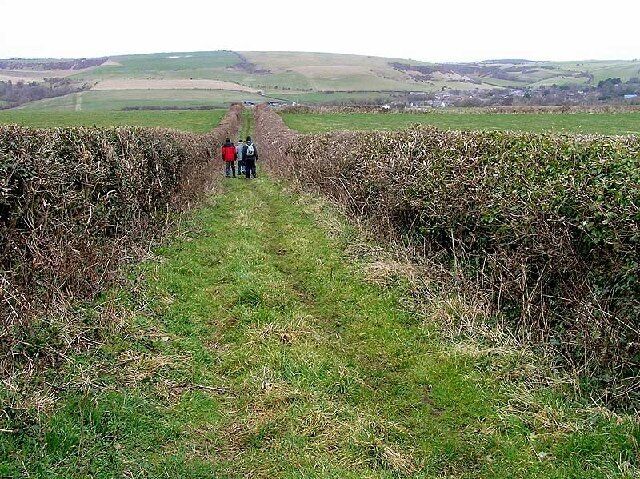 Green Lane, West Elworth. Green Lane looking north towards Portesham Hill