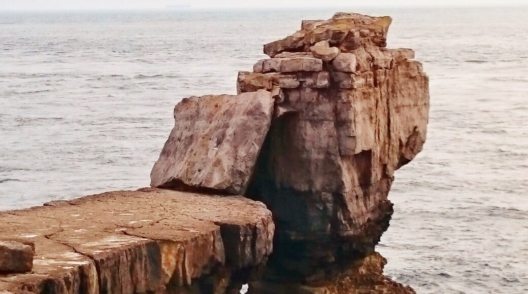 This the tip of Portland, Dorset. Be brave and climb it (at your own risk) but it is a must do.