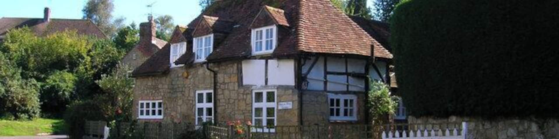Hayling Pond Cottage, Church Street. No pond seems to be there today though the existence of a Weeping Willow opposite on a small green suggests that was the former site.