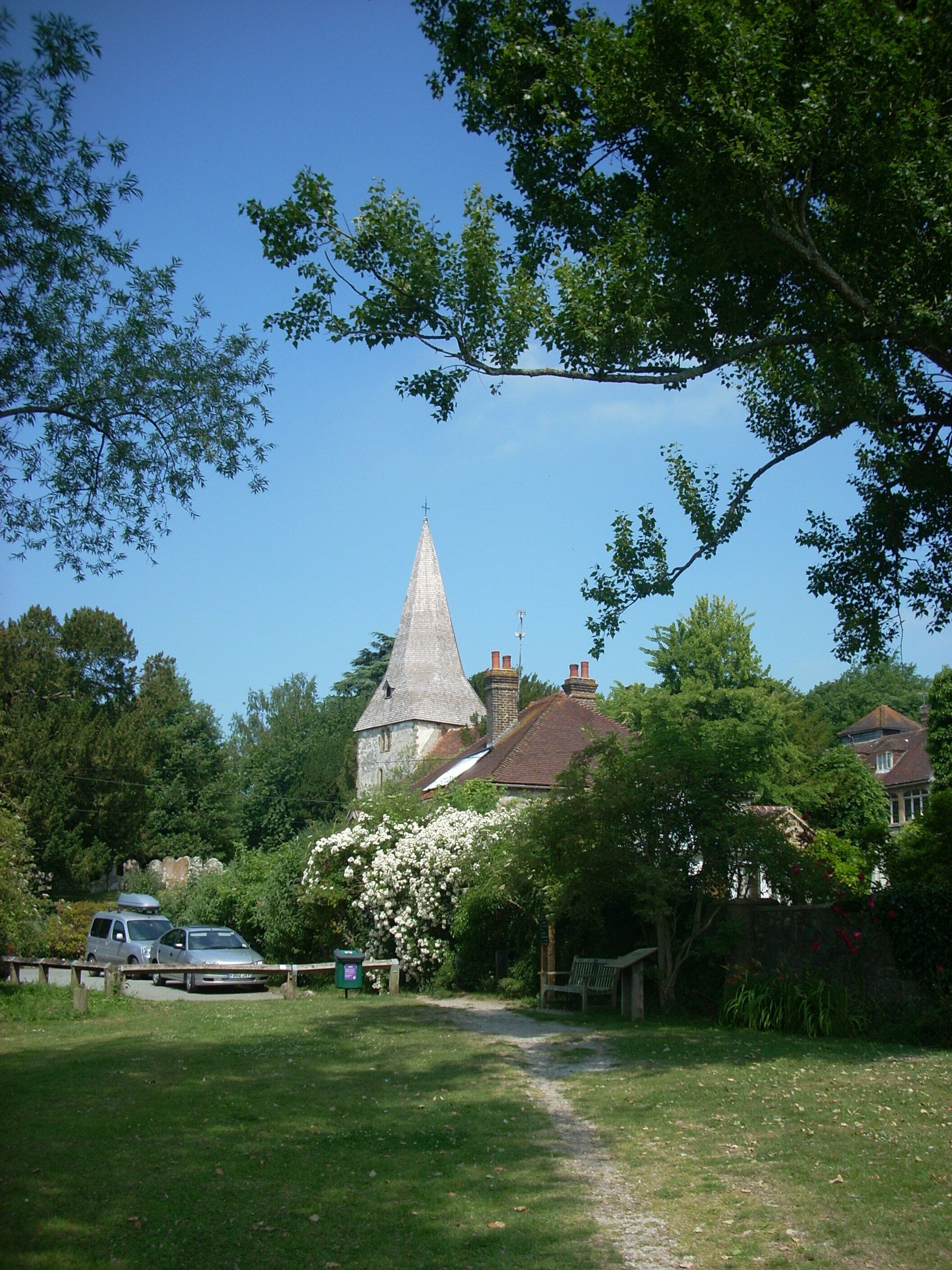The church of St. John the Evangelist in Bury, West Sussex, UK.