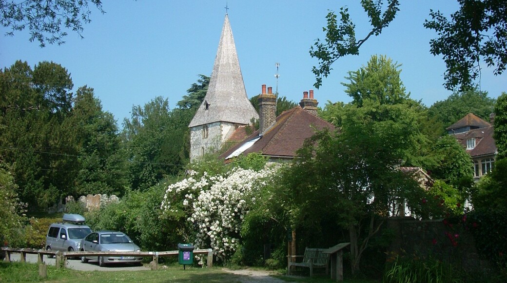 The church of St. John the Evangelist in Bury, West Sussex, UK.