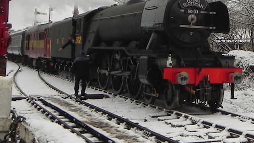 The East Lancs Railway, north of Manchester, had the honour of being the first public run of the newly restored Flying Scotsman, the first locomotive to exceed 100 mph nearly 100 years ago. Missing it's green livery, on a cold snowy Lancashire morning, this picture could be from many a few decades ago.
#ontherails
#lifeatexpedia, #wheels