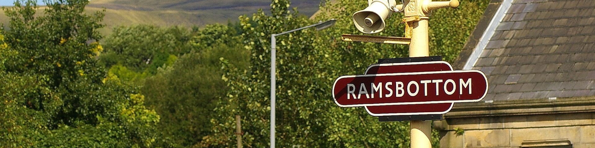 Ramsbottom station vintage railway sign