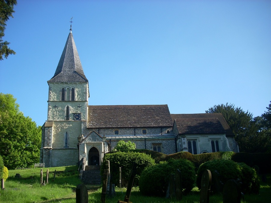 Church of St. Katherine in Merstham, Surrey, England.