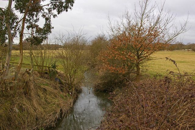 Redhill Brook Seen having passed under Kings Mill Lane