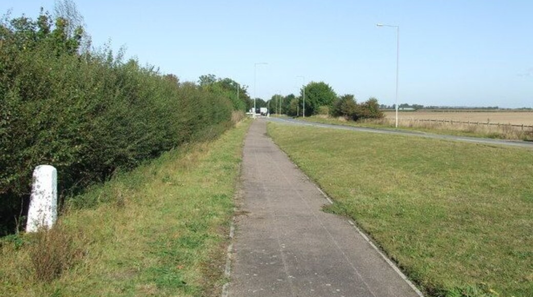 Old Milestone. Old milestone near to Hinxton, Cambridgeshire on the A1301. For close up view see 1535062