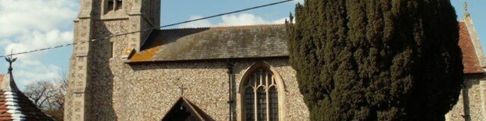 St Mary the Virgin parish church, Widdington, Essex, seen from the south