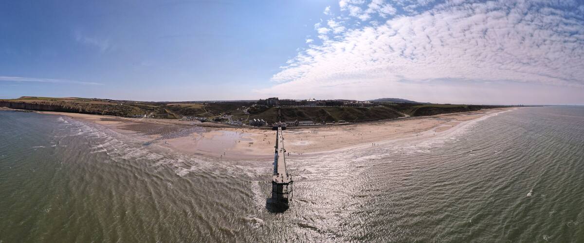 Saltburn-by-the-sea pier panorama