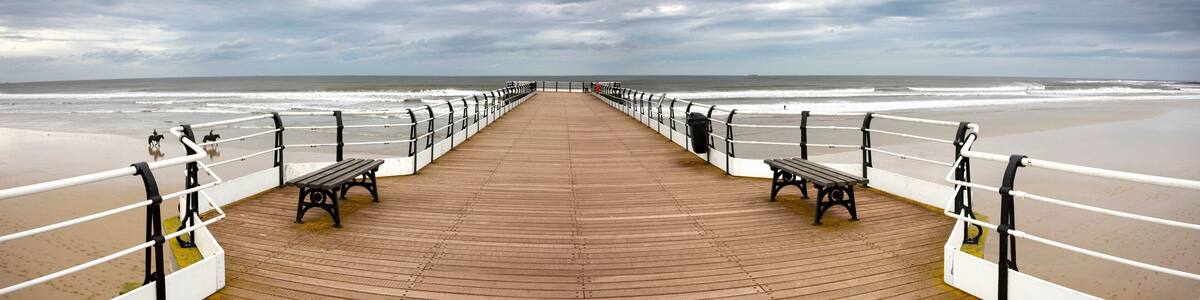 Dock With Benches, Saltburn, England
