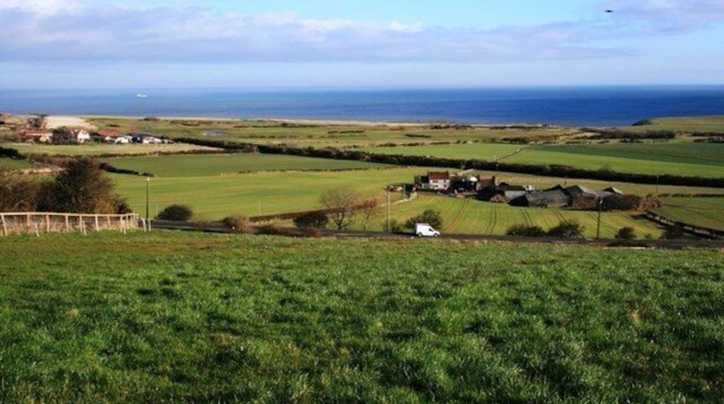 Gripps Farm With Low Farm to the left and the North Sea beyond.