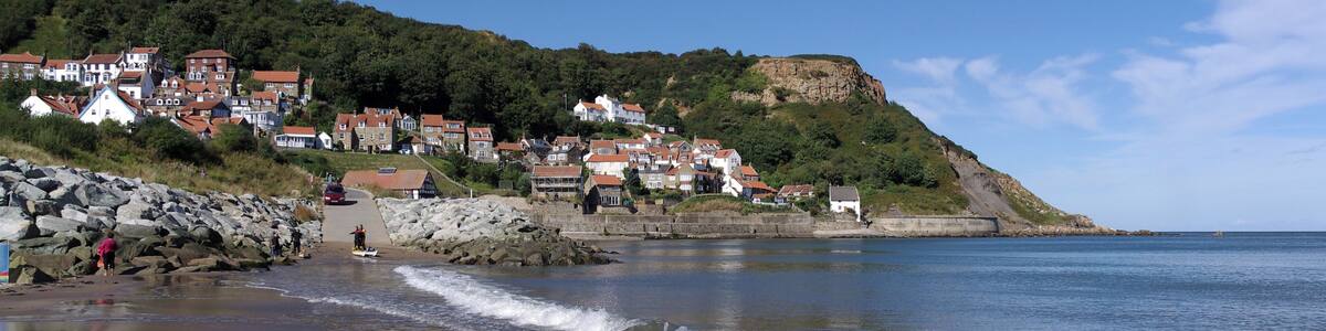 Runswick Bay on the coast of North Yorkshire, near Staithes.