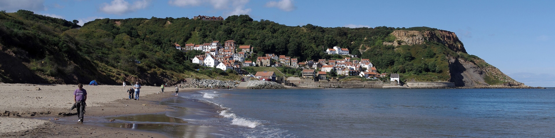 Runswick Bay on the coast of North Yorkshire, near Staithes.