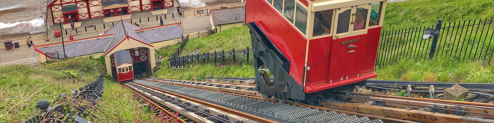 This is the oldest water balanced funicular still in operation in the United Kingdom. Doesn’t cost much to ride and the carriages are decked out with stained glass. There are some lovely views from the top out over the pier and coast.