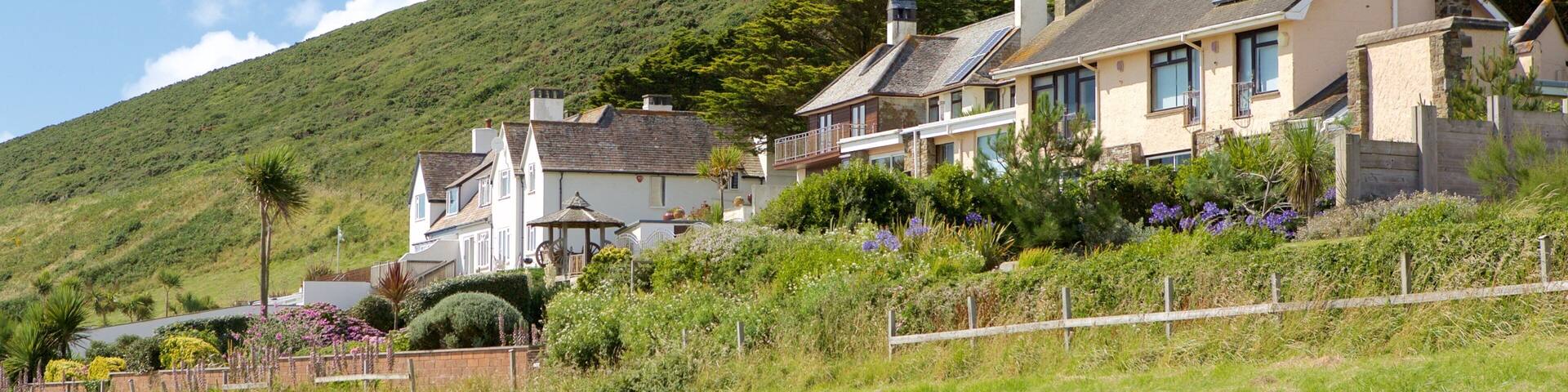 Saunton showing tranquil scenes and a house