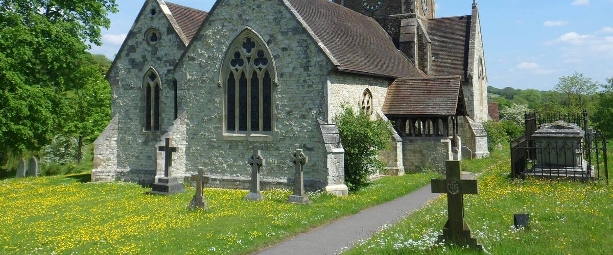 St Lawrence's Church, Manor Fields, Seale, Borough of Guildford, Surrey, England.