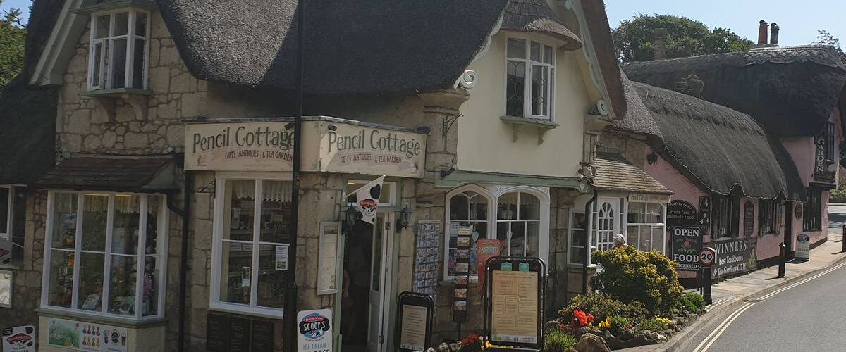One of the chocolate box thatched cottages on the isle of wight