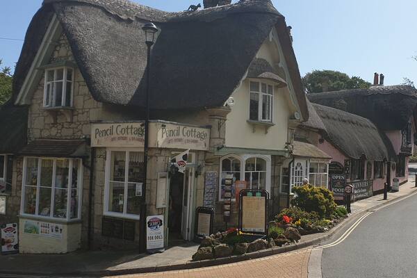 One of the chocolate box thatched cottages on the isle of wight
