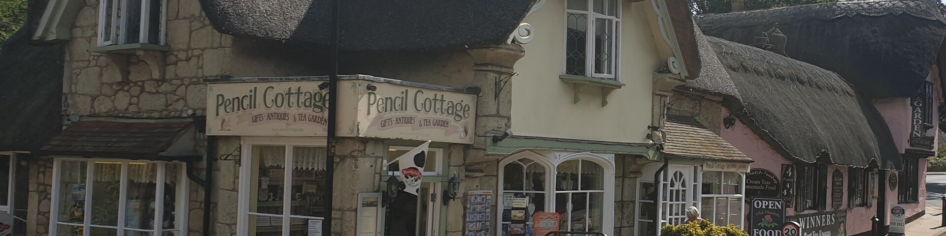 One of the chocolate box thatched cottages on the isle of wight