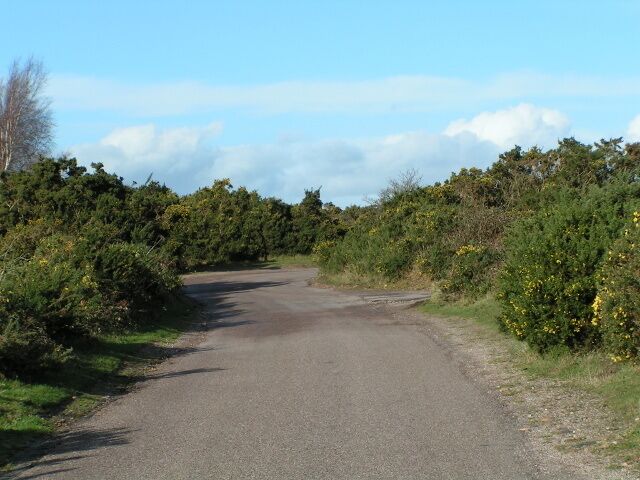 Lane to the A3052 from Hawkerland