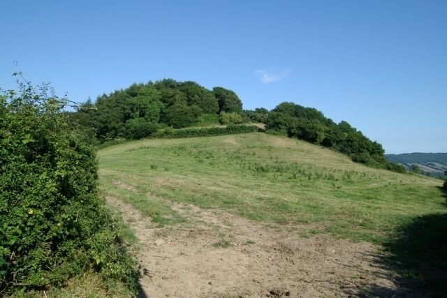 Sidbury Castle. The site of Sidbury Castle, east Devon.