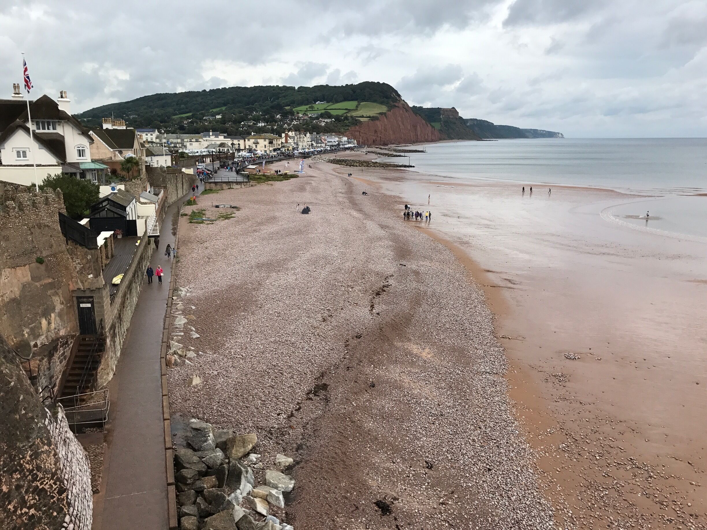 View of Sidmouth from Connaut Gardens during Folk Week 2017