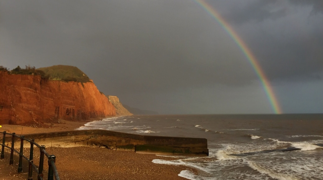 Sidmouth in the rain.