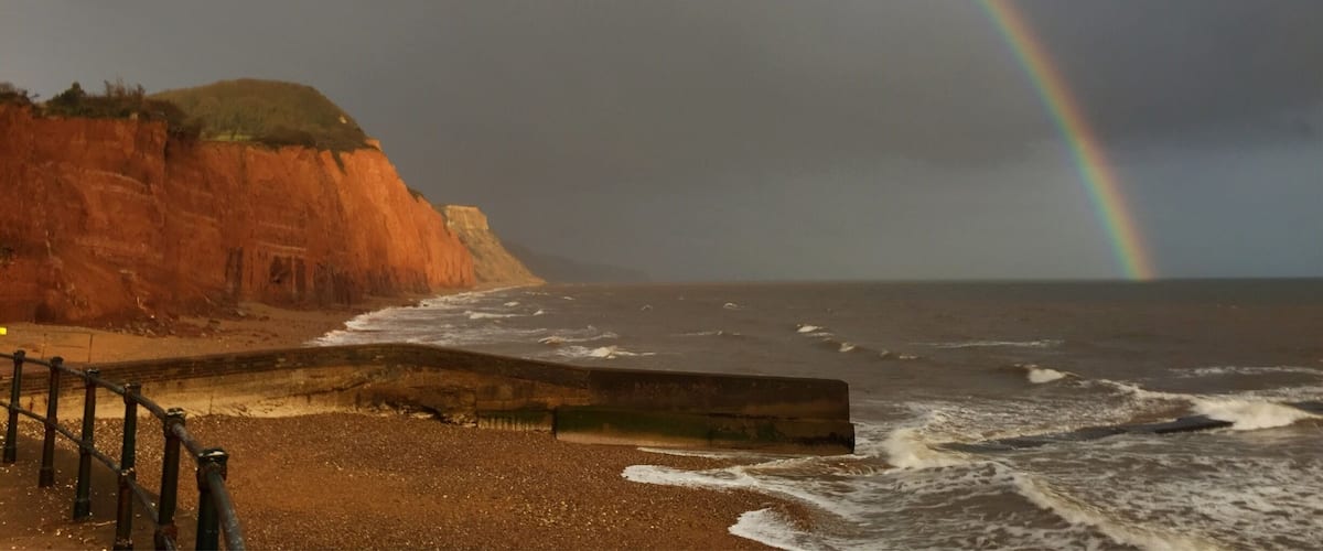 Sidmouth in the rain.