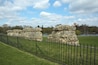 Surviving fragment of Verulamium city walls, known as St Germain's Block.