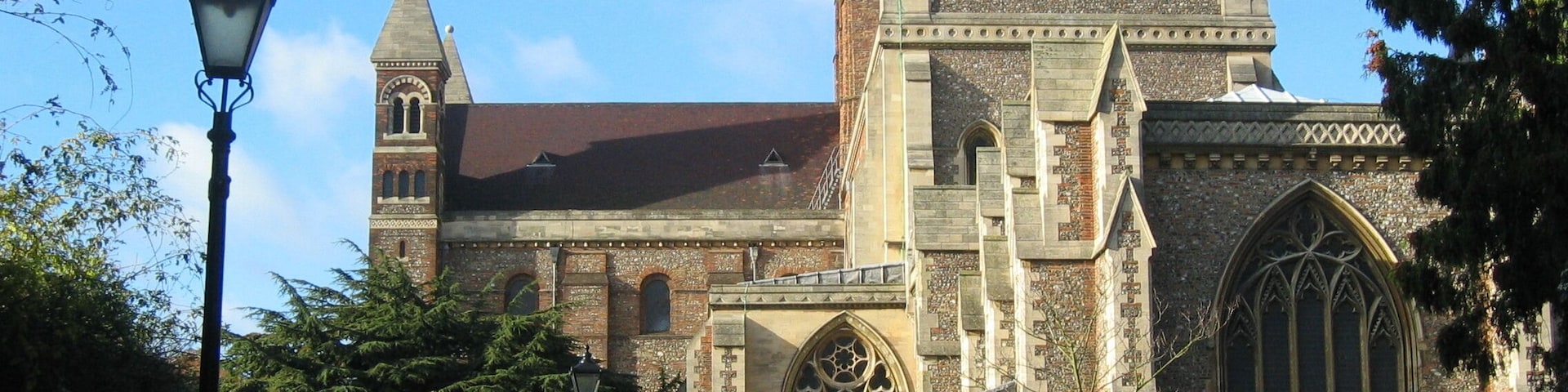 St Albans Cathedral from the east.