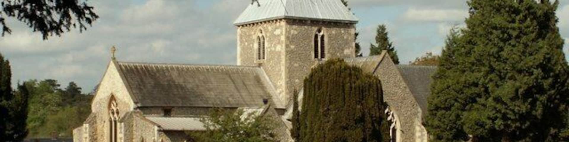 St. Helen: the parish church of Wheathampstead Most of this church dates from the 13th and 14th century but there is evidence of a much earlier building. The whole church was restored in 1865-6.